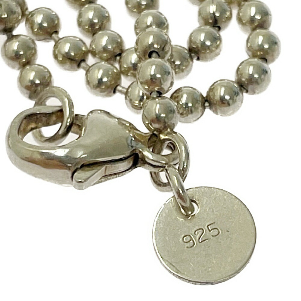Tiffany Please Return To Plate Necklace Silver